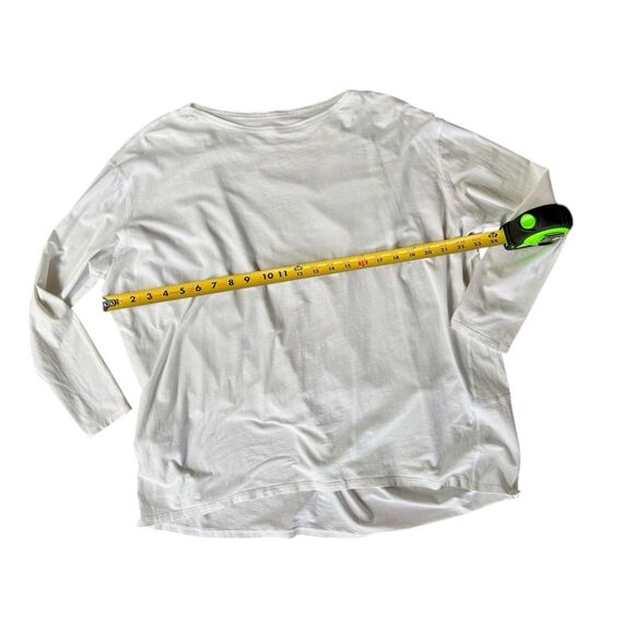 Lululemon Back In Action Long Sleeve Top Womens 10 White Loose Fit Shirt - Picture 7 of 11